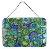 Caroline'S Treasures Abstract In Blues And Greens Wall Or Door Hanging Prints 8962Ds812, 8H X 12W, Multicolor
