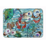 Caroline'S Treasures Watery Shrimp, Crabs And Oysters Floor Mat, 19 X 27, Multicolor