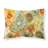 Caroline'S Treasures Abstract Flowers Teal And Orange Fabric Standard Pillowcase 8969Pillowcase, Multicolor