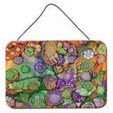 Caroline'S Treasures Abstract In Purple Green And Orange Wall Or Door Hanging Prints 8971Ds812, 8H X 12W, Multicolor