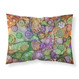 Caroline'S Treasures Abstract In Purple Green And Orange Fabric Standard Pillowcase 8971Pillowcase, Multicolor
