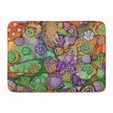 Caroline'S Treasures Abstract In Purple Green And Orange Floor Mat, 19 X 27, Multicolor