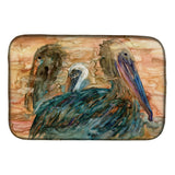 Caroline'S Treasures Abstract Pelicans Dish Drying Mat, 14 X 21, Multicolor