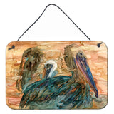 Caroline'S Treasures Abstract Pelicans Wall Or Door Hanging Prints 8977Ds812, 8H X 12W, Multicolor