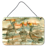 Caroline'S Treasures Pelicans On Their Perch Abstract Wall Or Door Hanging Prints 8980Ds812, 8H X 12W, Multicolor