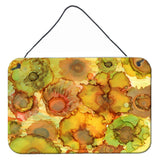Caroline'S Treasures Abstract Flowers In Yellows And Oranges Wall Or Door Hanging Prints 8986Ds812, 8H X 12W, Multicol