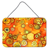 Caroline'S Treasures Abstract Flowers In Oranges And Yellows Wall Or Door Hanging Prints 8987Ds812, 8H X 12W, Multicol