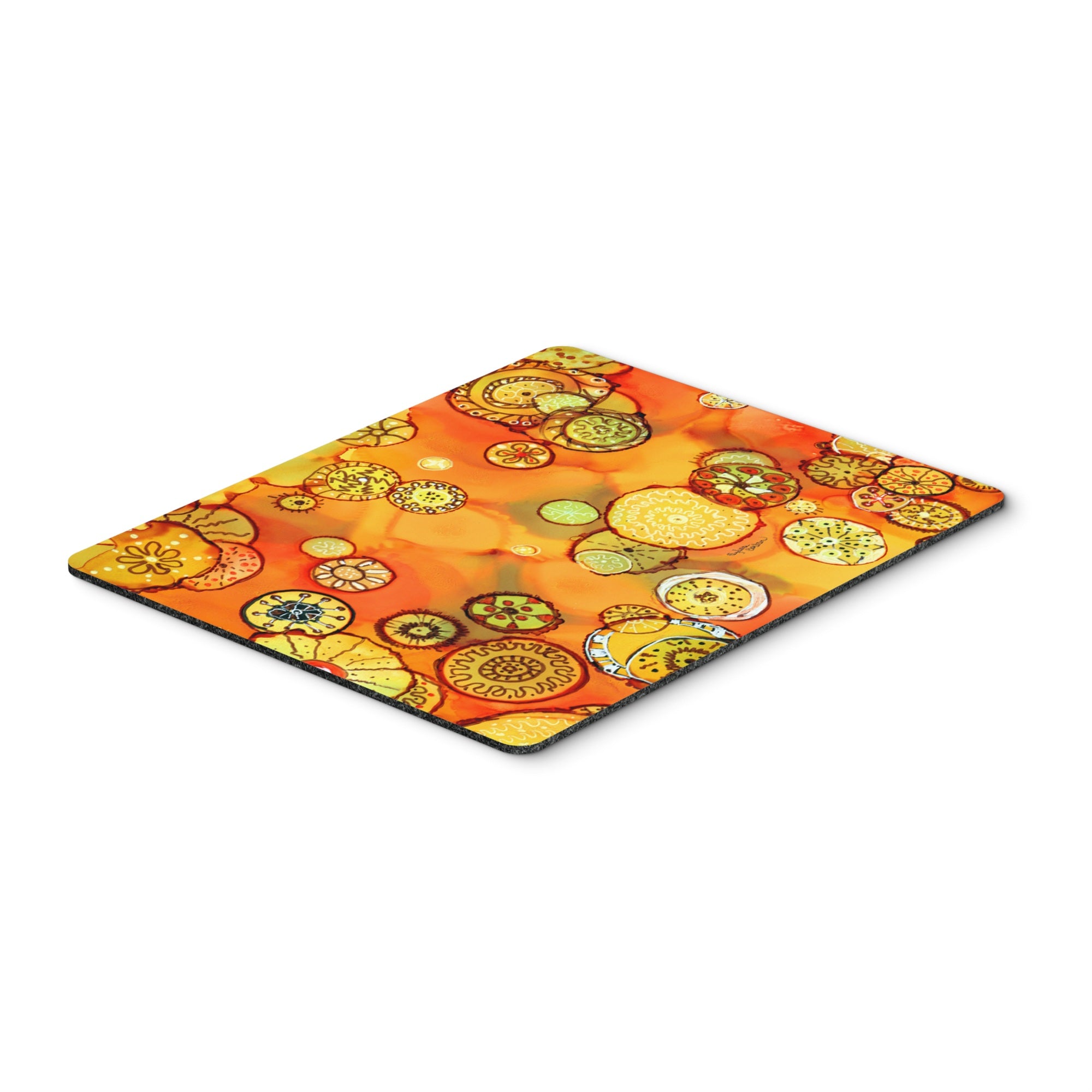 Caroline'S Treasures Abstract Flowers In Oranges & Yellows Mouse Pad, Hot Pad Or Trivet, Multicolor (8987Mp)