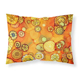 Caroline'S Treasures Abstract Flowers In Oranges And Yellows Fabric Standard Pillowcase 8987Pillowcase, Multicolor