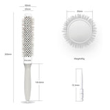 Eagle Fortress XL Ceramic + Ionic Round Hair Brush 1.26 in, Grey