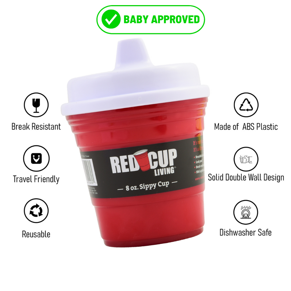 Reusable Kids Sippy Cup – 8oz Unbreakable Pack of 4