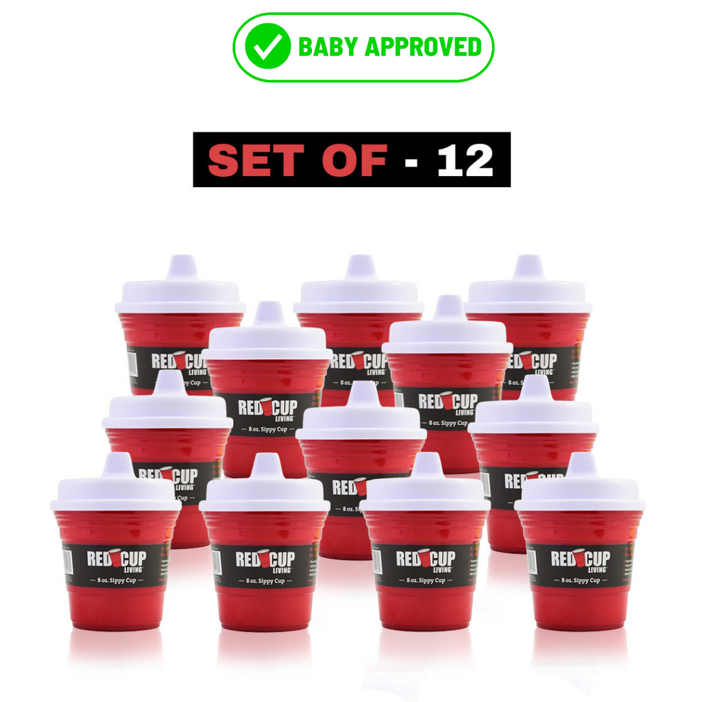 Reusable Kids Sippy Cup – 8oz Unbreakable Pack of 4