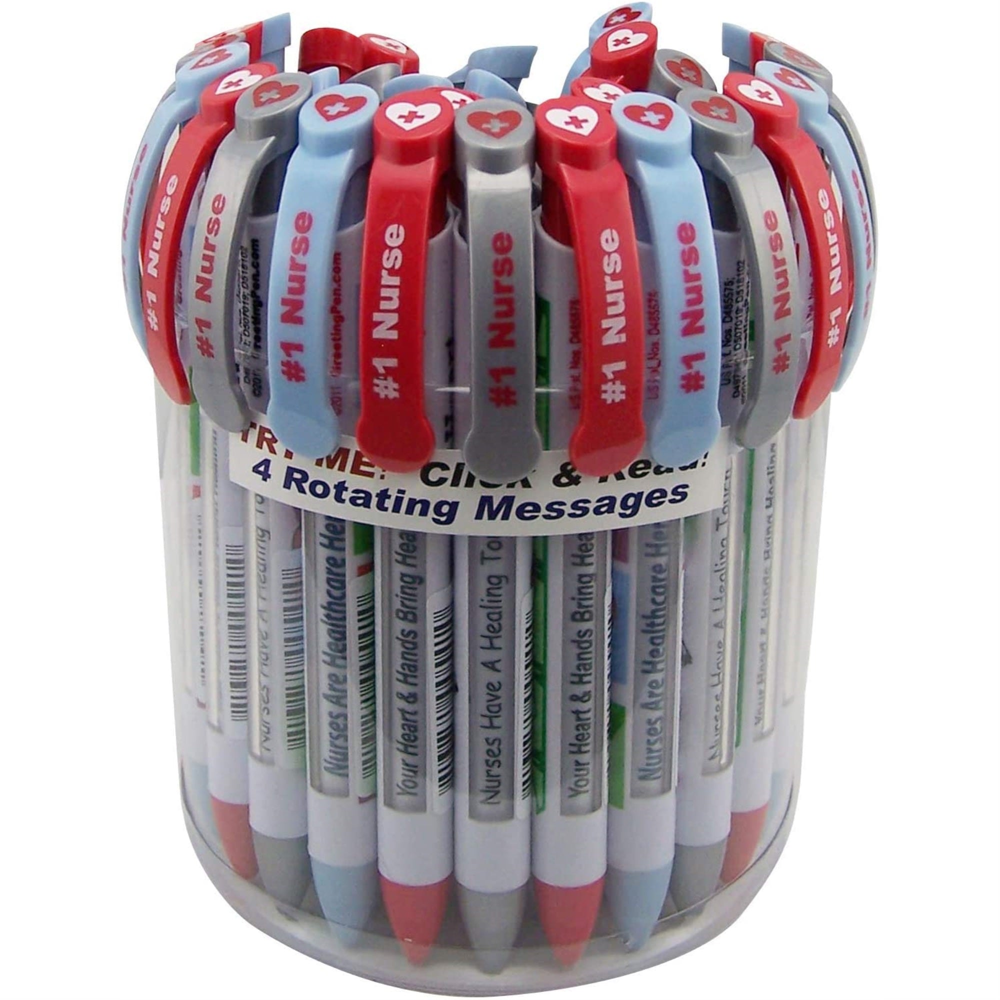Greeting Pen Nurse Appreciation Ballpoint Retractable Pen Canister Of 36 Pens (9019)