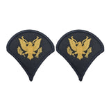 Army E4 Specialist Gold on Blue Sew-on - Large/Male