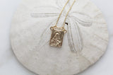 14k Gold Scapular Necklace