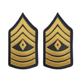 Army E8 First Sergeant Gold on Blue Sew-on - Large/Male