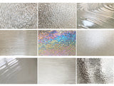 PALJOLLY Clear Stained Glass Sheets - 9 Packs, 4 x 6 inch Translucent Cathedral Art Glass Sheet for Crafts and Projects