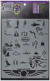 Artool Freehand Airbrush Templates, Stencil Glyphs