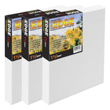 Creative Mark The Edge All Media Cotton Deluxe Stretched Canvas 12x12 3 Pack of 11/2 Deep Triple Acrylic Primed Canvas f