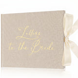 Humyoun Wedding Guest Book Letters to Bride 8.5x7 Inch,White,Simple