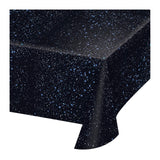 Creative Converting 725533 Space Blast All Over Print Plastic Tablecover, 54 by 108, Black