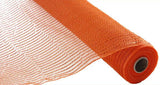 Wide Foil Deco Poly Mesh Ribbon, 10 Inches x 30 Feet (Orange, Orange Foil)