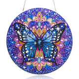 lesaonsy DIY Hanging Diamond Art Pendant Kit, Diamond Painting Ornaments, 9 in Acrylic Gem Art Craft Board, Home Decor & Gift fo