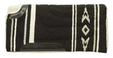 Weaver Leather Fleece Lined Acrylic Cut Back Saddle Pad, 30 x 32, Black/Gray