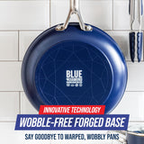 Blue Diamond Cookware 12 Frying Pan Skillet, Diamond Infused Healthy Ceramic Nonstick, PFAS and PFOA-Free, Dishwasher Safe, Ov