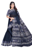 TAMAIRA FASHION Womens Plain Weave Pure Cotton Saree Without Blouse Piece (1920_DarkGrey)