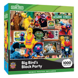 MasterPieces Sesame Street Big Birds Block Party 1000 Piece Adult Jigsaw Puzzle - Cartoon Jigsaw 19.25x26.75