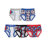 Spiderman Boys Little 100% Combed Cotton Brief Multipacks with Multiple Print Choices Available in Sizes 4, 6, 8, 10, and 12, 5