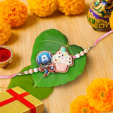 Store Indya Superhero Cartoon Rakhi For Kids, Small Brothers Rakhi Thread, Rakhi Bracelet, Traditional Raksha Bandhan Gift For,Nylon,Multicolor
