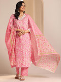 Libas Women'S Pure Cotton Kurta Sets (99432 Pink L