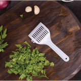 Hics Gourmet Rolling Fresh Herb And Multipurpose Kitchen Mincer, With 9-Stainless Steel Blades, White