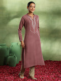 Libas Women'S Wool Yoke Design Straight Kurta (58146W Pink Pink Xl