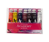 GRUMBACHER Academy Acrylic Paint Set, 24ml/.81 fl. oz. Metal Tube, 7-Color Set (C0724)