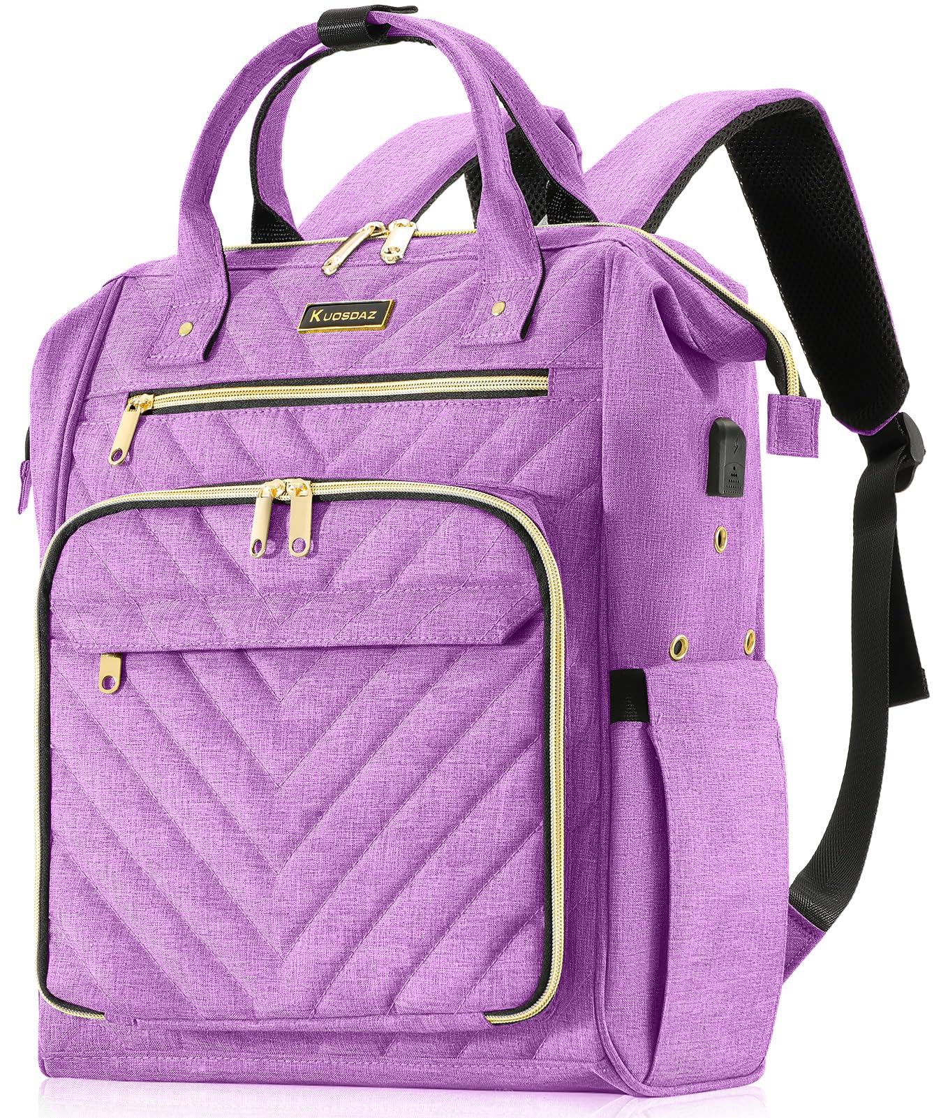 Kuosdaz Knitting Bag Backpack, Crochet Bag Tote, Yarn Organizer with USB Charging Port, Christmas Gifts Large Travel Knit Storag