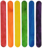 Multicraft Imports Krafty Kids UCH481S.F9 CW508 Craftwood Extra Jumbo Colored Craft Sticks, 7.88in by 1in, 24Piece