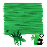 Caydo 100 Pieces Light Green Pipe Cleaners Craft Supplies Flexible Chenille Stems for DIY Crafts Project and St. Patricks Day D