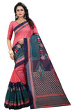Anni Designer Women'S Bhagalpuri Ethnic Printed Casual Wear Saree With Blouse Piece(Ad-Rosy Checks Pink Free Size),Pink,FS