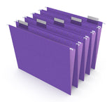 Staples Hanging File Folder, 5-Tab, Letter Size, Purple, 50/Carton (ST419200-CCVS)