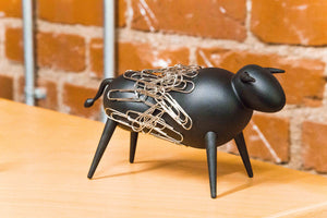 Magnetic Bull Paperclip Holder - Funny Office Desk Accessories, Secure Magnetic Paper Clip Holder, Holds Staples, Paper Clips, B