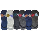 Queery Men Cotton No Show Invisible Loafer Socks Pack Of 6 D1