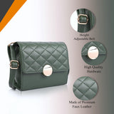 Adisa Women'S Girls Quilted Round Gold Sling Bag (Sl5149-D.Grn),D.Green,,B0F2GLZK5H