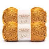 Caron Simply Me Luster Golden Yarn - 2 Pack of 170g/6oz - 65% Nylon, 35% Acrylic - #4 Worsted (Medium) - 360 Yards - Knitting/Cr