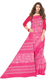 Tamaira Fashion Womens Plain Weave Pure Cotton Saree Without Blouse Piece(2203_Pink)