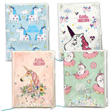 Elecart Notebook Diary For Kids, Water Journal Diary For Girls Glitter Notebooks For Girls Unicorn Diary Notepad For College S