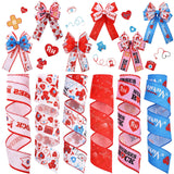 Yuxung 6 Rolls 30 Yards Healthcare Heroes Wired Edge Ribbon for Women, Nurse Appreciation Gift Wreath Bows Gifts Wrapping Home D