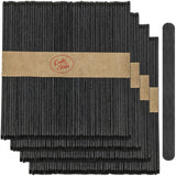 CraftySticks- 200 Pack 4.5 Inch Black Painted Popsicle Sticks, Wood Craft Sticks for Crafts, Learning and STEM Basics